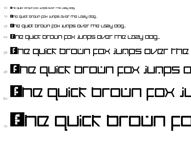 Cancranacancarnaca Redux font waterfall